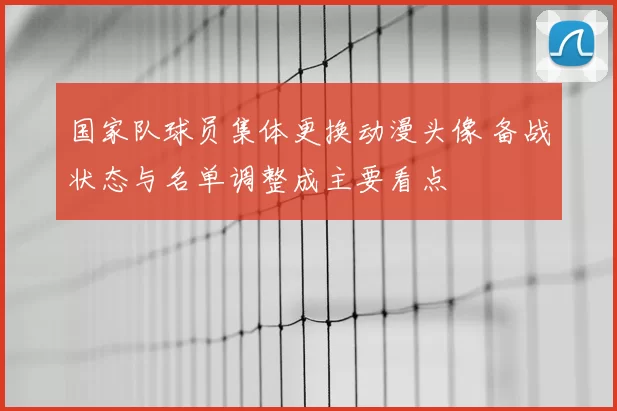 国家队球员集体更换动漫头像 备战状态与名单调整成主要看点